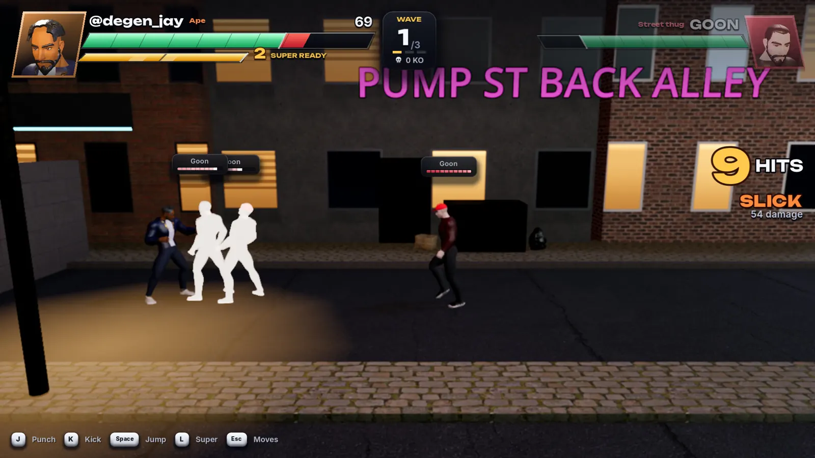 Mid-fight combo counter